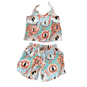 Tribal Beauty Satin Cami + Shorts 2-Piece Set